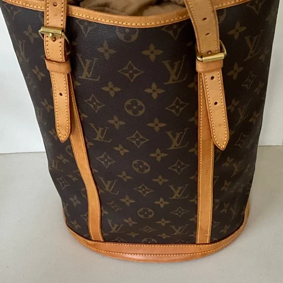 Louis Vuitton Monogram Bucket GM Tote Bag Brown - Picture 2 of 16